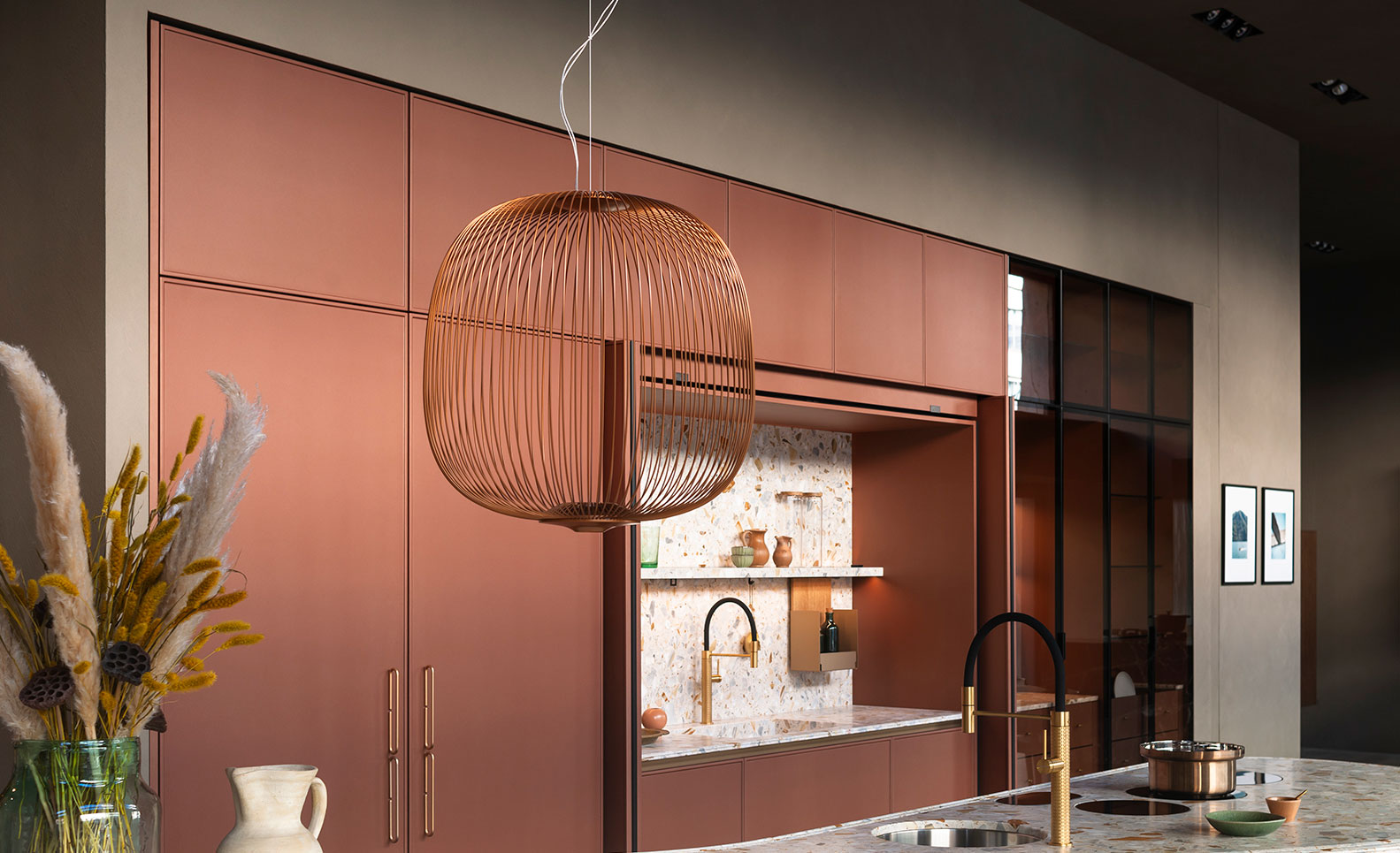 cocina-tangram-marmol-gris-tonos-salmon